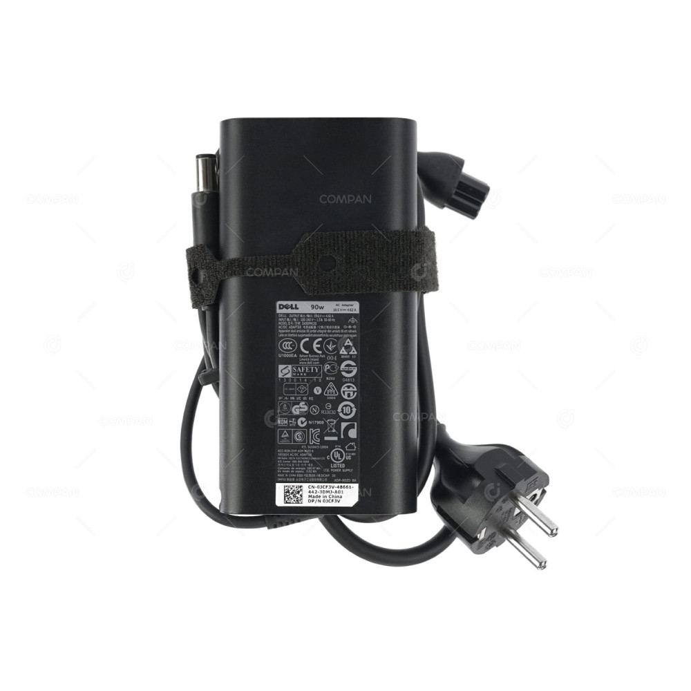 JCF3V DELL 90W 19.5V 4.62A 7.4MM SLIM AC/DC ADAPTER FOR LAPTOPS LATITUDE 0JCF3V, DA90PM130